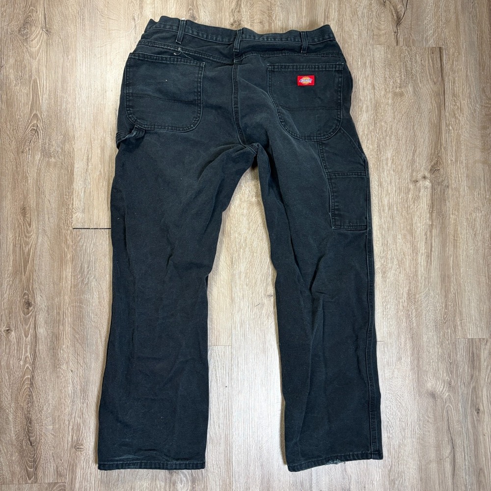 Dickies Relaxed Heavyweight Carpenter Duck Jeans 38x30 Black Mens - Picture 2 of 7